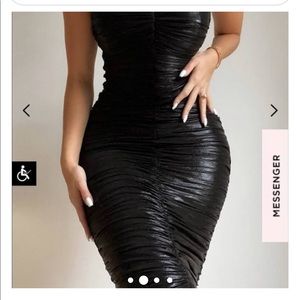 House of CB Strapless little black dress body forming